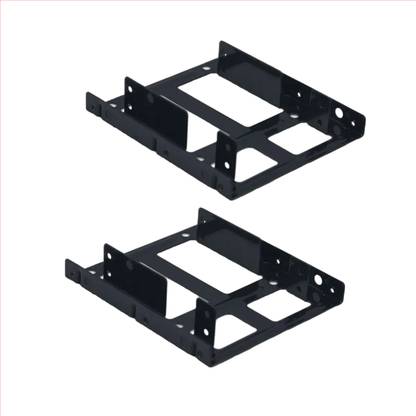 Paruht (2 Pcs) 2.5" to 3.5" Bay Dual SSD Mounting Bracket Trey HDD Bracket 2.5 inch Internal Hard Drive 2.5" and 3.5" Dual Bay