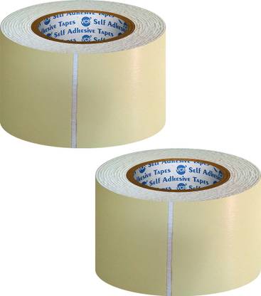 VCR Double Side White Foam Tape 5 Meter Length 72mm/3" Width 2 Rolls 5 m Foam Tape