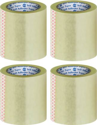 VCR Self Adhesive Transparent Cello Tape 65 Meter Length 144mm/6" Width 8 Rolls 65 m Single Sided Tape