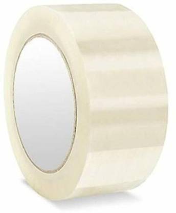 Sapna sales Transparent Adhesive Tape 2'' inch Width x 65 Meter Length Roll Packing Tape Combo of 6 Rolls 65 mm x 10 m White Reflective Tape