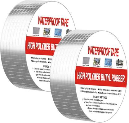Saleslift Super Waterproof Aluminum Foil Tape for Leakage Repair Pipe Roof Water Leakage 500 cm Duct Tape