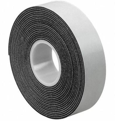 RPI SHOP Gasket Black Foam Single Sided Adhesive Tape, Insulation Foam Strip, 25mm (width) x 3mm (form thickness) x 10-meter length 100 cm Foam Tape