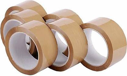 D-fix Brown Packaging Tape Roll Heavy Duty Packing Tape Multipurpose Home Office Use 65 m Single Sided Tape