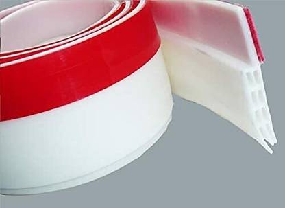 Bellveen 50 mm Wide, Under Door Sweep Weather Stripping Door Bottom Seal Strip Door Draft Stopper (White, 1 Meter) 1 m Anti Slip Tape