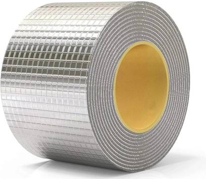 Mira Farmcraft Aluminium Foil Butyl Rubber Tape Pipe Roof Water Leakage Surface Crack (5cmx5m) 5 m Butyl Tape