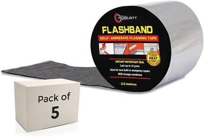 Robustt Flashband Waterproof Patch & Seal Tape | Strong Adhesive Tape | 10 m Bitumen Tape