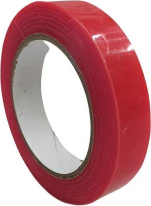 S Mark Double side tape (1inch - 25meter) | Pack Of 1 | Red Color) 10 cm Double-sided Tape