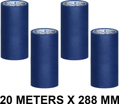 VCR Blue Masking Tape 20 Meters in Length 288mm / 12" Width 4 Rolls Per Pack 20 m Masking Tape