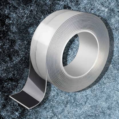Lexmyne Self Stick Tape Double Sided Transparent Reusable Nano Grip Mounting Adhesive LZ 5 m Duct Tape