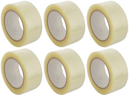 Dfix Plain Single Sided Adhesive Tape Handheld Cello Tape (48 MM/2 Inch) Packaging Tape for E-Commerce Box Packing, Office & Home Use Cello Tape (Manual)