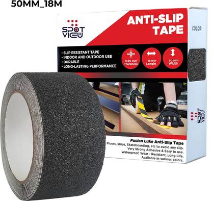 Spotview Single Sided AntiSlip Tape with PET Material,Adhesive Tape ,50mm x18m 18 m Anti Slip Tape