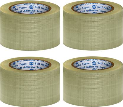 VCR Cross Filament Tape 45 Meter Length 72mm/3" Width 4 Rolls 45 m Filament Tape