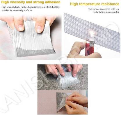 Geutejj Self Adhesive Handheld Water Leakage Solution Aluminium Foil Tape 839 5 m Single Sided Tape