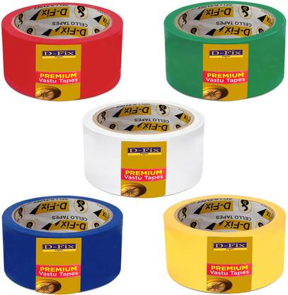 D-fix Vastu Color Floor Tapes, Vastu Dosh Remedy/Vastu Correction 2Inch Wide, 25 m Single Sided Tape