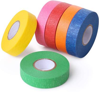 Vardhmaan Colored Masking Tape, Colored Painters Tape for Arts and Crafts 13 m Masking Tape