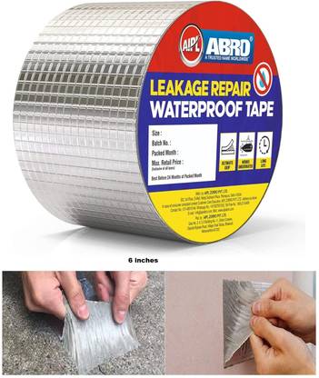 ABRO Waterproof Tape for Pipe & Roof Water Leaks Solution -6 inch*50 mtr-Pack 1 150 m Single Sided Tape