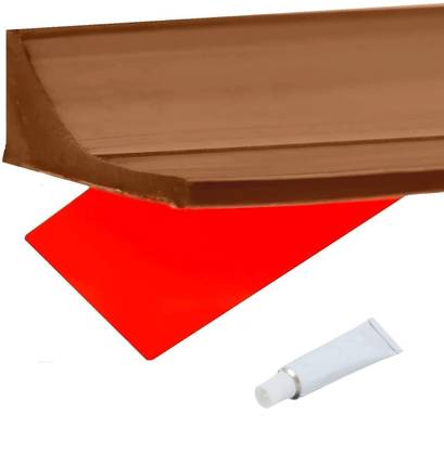 Litenyx 2Mtr Silicone Water Stopper Tape for Kitchen Slab Bathroom Door Seal Strip-Brown 100 cm Anti Slip Tape