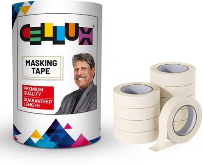 CELLUX Masking Tape - Easy Tear, Best for Carpenter, Labelling, Painting & No residue 20 m Masking Tape