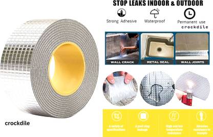 crockdile Industrial Aluminum Tape for Pipe Leak Sealing 10 cm Butyl Tape