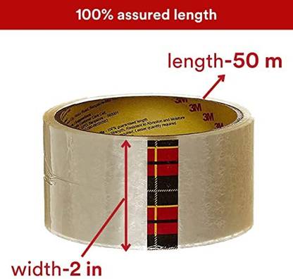 Sol Scotch BOPP Packaging Clear Tape (Transparent) | 48mm x 50 Meter 50 cm Anti Slip Tape