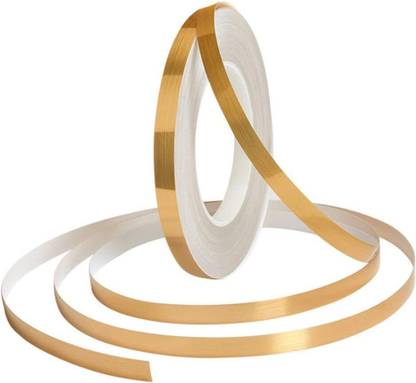 BEFLIX Tile Gap Sticker Waterproof 50 Meters Golden Tape, Self adessive Manual Dispenser Dispenser Floor Decorative Tape (Manual)