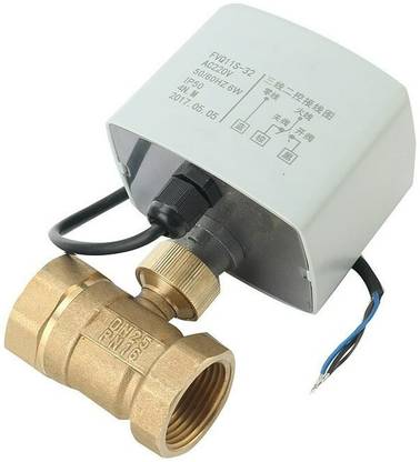 truget AC 220V Electric Ball Valve, 1/2" Inch 2-Way 3-Wire Brass Motorized Ball Valve Ball Valves