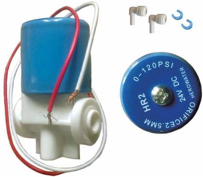 Aameria Premium RO Solenoid Valve HERO HR2 24V (DC) for RO (Pack of 1 with 2 Elbow) Automatic Control Valves