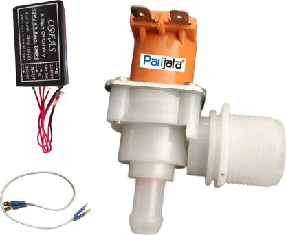 Parijata 12volts DC Solenoid valve with adaptor for Water Purifier, 3/4"x1/4" Automatic Control Valves