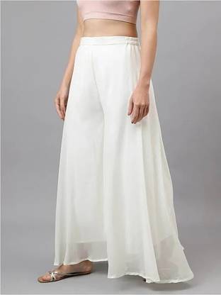 MAHAKLI CREATION Solid Faux Georgette Women Harem Pants