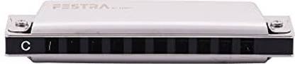 FESTRA R-1007, Diatonic Blues Harmonica Key of C, 10 Holes Mouth Organ