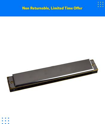 REVEL RVL-HA24C Harmonica For Beginner, Hobbyist, Professional Silver