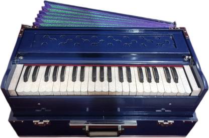Dev MusicHouse Blue colour Box Harmonium DMH10001 M 400BE 4.00 Octave Hand Pumped Harmonium