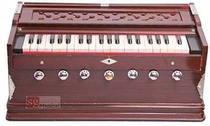 SG MUSICAL 7 Stoper, Two Fold Bellow, 39 Key, Fine Tuned, Harmonium With Cover 3.25 Octave Hand Pumped Harmonium