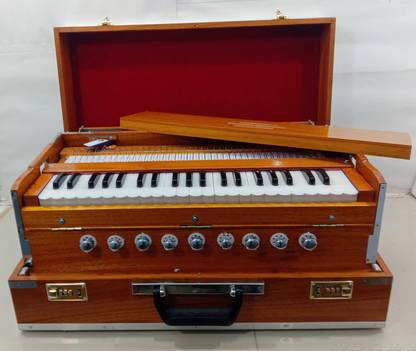 STAR MUSICAL STORE 2 Line Palitana Reed Portable Harmonium 3.5 octave,7 Below ,Toon /Pine wood 3.5(42 key) Octave Hand Pumped Harmonium