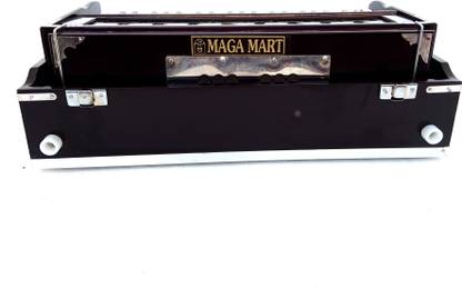 MAGA MART 42-Keys,7 Bellow,Two Reed (Bass-Male), 3.5 Octave, (A1 Foam Carry Bag) 3.5 Octave Foot Pumped Harmonium