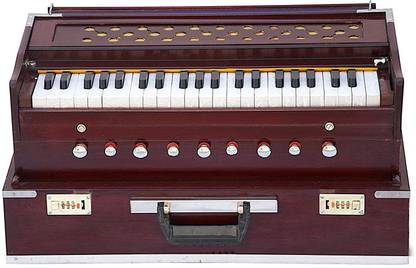 Naad Harmonium Folding 3.5 Octave Hand Pumped Harmonium (Seven Fold Bellow, Bass Reed) 3.5 Octave Hand Pumped Harmonium