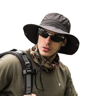 gustave Unisex Black Synthetic Bucket Cap Pack of 1 Adjustable Free Size Comfortable