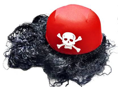 Dhinchak Party Cap Curly Hair wig attached for men