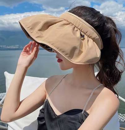 AlexVyan Headband & Sun Visor Cap 5.5" Wide Brim Summer UV Protection Breathable Sun Hat