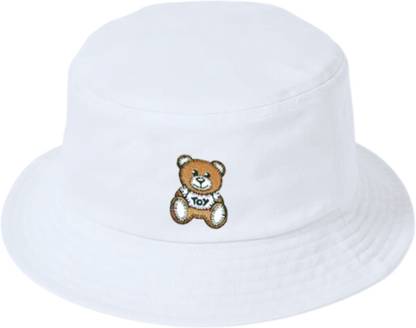 Dynamic Attire Embroidered Teddy Bear Bucket Hat for Boys and Girls 03-14 Years