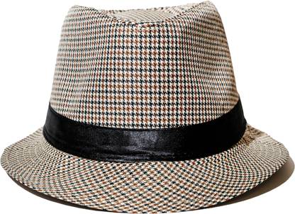 CHOKORE Fedora Hat in Houndstooth Pattern