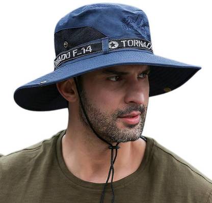 AlexVyan Round Hats Wide Brim Summer Cap UV Protection Breathable Beach Sun Hat Cap..