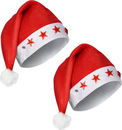 Party Propz Christmas Hat / 2Pcs Santa Claus Cap with Light - Christmas Decorations Items