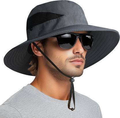 HSR Stylish Summer Hat Cap for Men Women, UV Protection, Sun Protection Round Cap