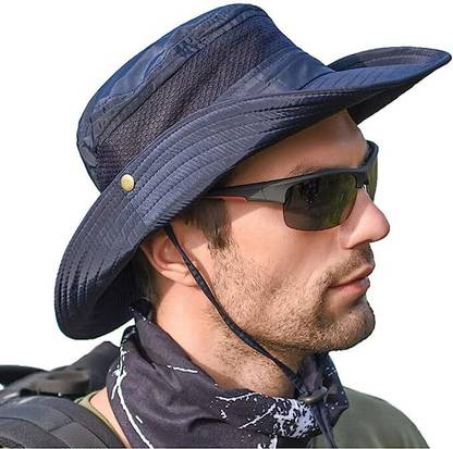 AlexVyan Round Crown SunVisor Hat Cap for Men UV Protection Wide Brim Summer