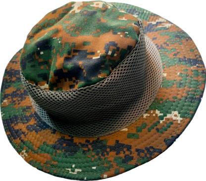 Kumar's Trend Unisex Cotton Indian Army Military cobra Hat, 2 in One Men & Women, Digital Print crpf Commando Bonnie Net hat.