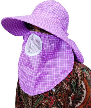 Creekmom Sun Protection Summer Cotton Hat with Face Cover
