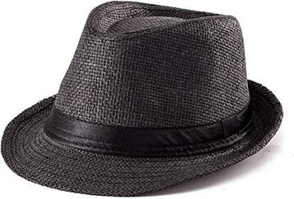 Adorazone Boy's & Girl's Straw Fedora Short Brim Hat (6-24months)