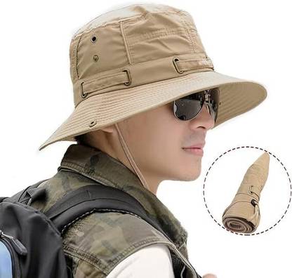 AlexVyan Casual Beach Hat SunVisor Hat for Gents UV Protection Wide Brim Summer Hat Cap