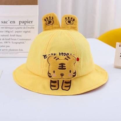 Mr Rabbit Cute tiger cotton summer Sun Visor Korean Style Baby Kids (1-3years) Bucket hat